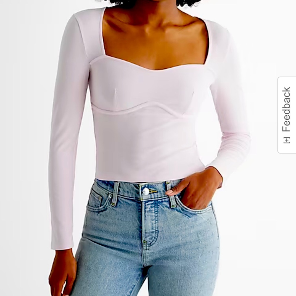 NWT Express Sweetheart Seamed Long Sleeve